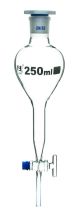 Funnel Separating - Gilson, cap. 250ml, Socket size 29/32, borosilicate glass with glass stopcock
