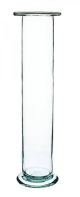 Gas Jar Cylindrical, height 15cm, dia 5cm, Soda glass, without lid and heavy foot
