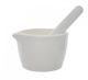 Mortar & Pestle, Porcelain, heavy pattern, outer dia 80mm, cap. 70ml.