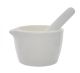 Mortar & Pestle, Porcelain, heavy pattern, outer dia 90mm, cap. 150ml.