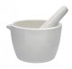 Mortar & Pestle, Porcelain, heavy pattern, outer dia 130mm, cap. 400ml.