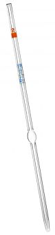 Pipette class 'A' 2ml, Borosilicate glass, bulb form, Orange
