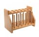 Test Tube Support - 12 place with draining pins, Wooden