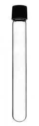 Test Tube, cap. 25ml, 150x18mm, plain with bakelite screw cap & rubber liner