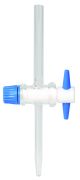 Stopcock - PTFE key, bore 2.5mm, straight pattern, borosilicate glass