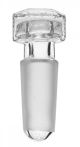 Hollow Hex Borosilicate glass Stopper with Round end Cone Size 10/19