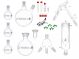 Short Path Distillation Set, Glass ware only. 21 peice