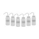 No Label PP Wash Bottle 500ml, Wide Mouth, 1 Color - Pack of 6