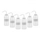 No Label PP Wash Bottle 1000ml, Wide Mouth, 1 Color - Pack of 6