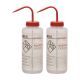 Acetone PP Wash Bottle 1000ml, Wide Mouth, 2 Color - Pack of 2