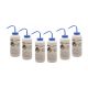 Sodium Hypochlorite (Bleach) PP Wash Bottle 1000ml, Wide Mouth, 4 Color - Pack of 6
