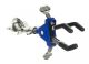 Blue 3 Prong Double adjustable Universal Clamp with boss head
