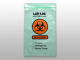 6x9in Green Tint Biohazard Reclosable 3-Wall Specimen Transfer Bags