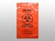 6x9in Red Opaque Biohazard Reclosable 3-Wall Specimen Transfer Bags