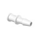 Eldon James 1/4in Barb, Plug, Natural Kynar (PVDF), 100/PK
