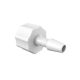 Eldon James 1/8in HB, Male Luer, Natural Kynar (PVDF), 100/PK
