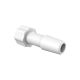 Eldon James 1/4in HB, Male Luer, Natural Kynar (PVDF), 100/PK