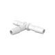 Eldon James Equal T Connector, 1/4in Natural Kynar (PVDF), 100/PK