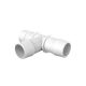 Eldon James Equal T Connector, 1in Natural Kynar (PVDF), 25/PK