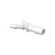Eldon James Reduction Y Connector, 1/4in x 1/4in x 3/8in Natural Kynar (PVDF), 100/PK
