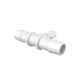 Eldon James Reduction T Fitting, 1/2in x 1/2in x 3/8in Natural Kynar (PVDF), 100/PK