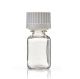 EZBio® 60 mL PETG Media Bottles, Non-Sterile, Square Storage Bottles with 38-430 White Closed VersaCap Closures w/ Threaded Adapter, 40/CS
