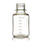 EZBio® 60mL PC Media Bottles, Non-Sterile, Autoclavable Square Storage Bottles with 24-415mm Neck, Without Caps, 24/PK