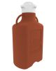 EZgrip® 20L (5 Gal) Light Blocking Amber HDPE Space Saving Carboy with Leakproof Spigot, Wide Mouth 120mm VersaCap and 26.5L Max Capacity, Large Pinched Handles, 1/EA