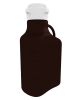 EZgrip® 5L (1 Gal) Autoclavable Light Blocking Dark Amber Polypropylene (PP) Space Saving Carboy with 83mm (83B) VersaCap and 6.9L Max Capacity, Large Pinched Handles, 1/EA