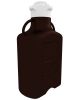 EZgrip® 20L (5 Gal) Autoclavable Light Blocking Dark Amber Polypropylene (PP) Space Saving Carboy with Wide Mouth 120mm VersaCap and 26.5L Max Capacity, Large Pinched Handles, 1/EA