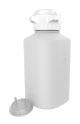 Heavy Duty HDPE Vacuum Bottle, 4L, with 83mm (83B) Tangle Free VersaCap, Two 1/4 Inch Hose Barbs and Sealable Vent Port, Bleach Compatible, 1/EA