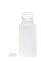 Round EZLabpure PP Vacuum Bottle, 1 L, Closed & Open VersaCap 53B, Adapter 2x1/8in HB, 1/EA