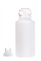 Round EZLabpure PP Vacuum Bottle, 1 L, Closed & Open VersaCap 53B, Adapter 2x1/4in HB, 1/EA