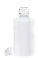 Round EZLabpure PP Vacuum Bottle, 2 L, Closed & Open VersaCap 53B, Adapter 2x5/16in HB, 1/EA