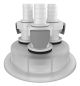 VersaCap 83mm (83B) Cap Adapters, Tangle Free Quick Connect Adapter, Three (3 X) 3/8 Inch Detachable Hose Barbs for 3/8 Inch ID Tubing, for use with VersaCap 83mm Open Cap, 1/EA