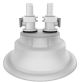 VersaCap 120mm Wide Mouth Carboy Adapter, Tangle Free Quick Connect Adapter, Two (2 x )  3/8 Inch Detachable Hose Barbs for 3/8 Inch ID Tubing, for use with VersaCap 120mm Open Cap, 1/EA