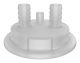 VersaCap 83mm (83B) Carboy and Bottle Cap Adapters, Tangle Free Hose Barb Adapter, Two 1/2 Inch Barbs for 1/2 Inch ID Tubing, for use with VersaCap 83mm Open Cap, 1/EA