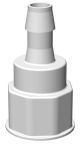 VersaBarb Polypropylene Hose Barb Spigot Fitting, 1/2 Inch, for use with Foxx EZgrip Carboys and Nalgene-Style Containers, 1/EA