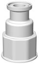 VersaBarb Polypropylene 3/4 inch Sanitary Fitting, for use with Foxx EZgrip Carboys and Nalgene-Style Containers, 1/EA