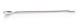 EZBio Stainless Steep Offset Spoon, 304 SS, Steel Handle, 180mm, 1/EA
