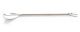 EZBio Stainless Steep Offset Spoon, 304 SS, Steel Handle, 210mm, 1/EA