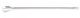 EZBio Stainless Steep Offset Spoon, 304 SS, Steel Handle, 500mm, 1/EA