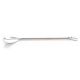 EZBio Stainless Steep Offset Spoon, 304 SS, Steel Handle, 210mm, 5/PK