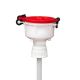 EZwaste® 4in Safety Funnel, HDPE, Red Lid, VersaCap 53mm, 1/EA