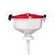 EZwaste® 8in Safety Funnel, HDPE, Red Lid, VersaCap S-70, 1/EA