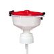 EZwaste® 8in Safety Funnel, HDPE, Red Lid, VersaCap 80mm, 1/EA