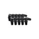 EZwaste® HPLC Solvent Waste System, Replacement Fittings, Carbon Filter Port Fittings, Black 90 Degree Elbow Threaded Union Fitting, 1/4 Inch MNPT Thread, 10/PK