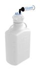 EZwaste® HPLC Solvent Waste System, 10L Heavy Duty Reusable Carboy, 83mm (83B) VersaCap with Four (4x) Ports for 1/16 Inch O.D. Tubing; One (1x) Port for 1/4 Inch O.D. Tubing; Three (3x) Hose Barb Ports for 1/4 or 3/8 Inch I.D. Tubing, 1/EA