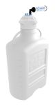 EZwaste® XL HPLC Solvent Waste System, 40L HDPE Reusable Carboy, 120mm VersaCap with Six (6x) Ports for 1/8 Inch O.D. Tubing; & Filter, 1/EA