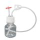 EZBio® Single Use Media Bottle Assembly, 125mL Sterilized PETG Bottles for Aseptic Sampling and Sterile Storage, 38-430 VersaCap with Vent and Dip Tube, 10/CS